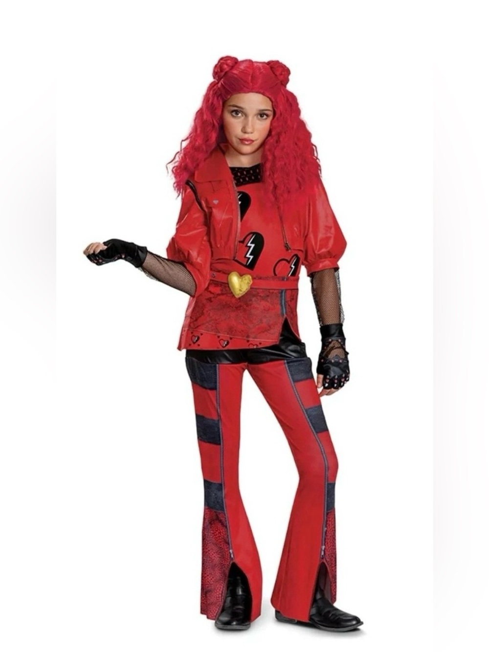 Disguise Girls' Disney's Descendants 4: Rise of Red Deluxe Red Costume 5-6